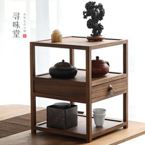 Walnut Little Tea Cabinet Storage _ Tea Tools Cabinet Tea Case Box Solid Wood Tea Circuit Show Dolbag