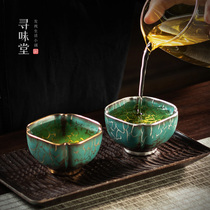 Evergreen glaze depiction of gold cup silver cup|Tea cup retro cup of high - end master cup cup cup cup cup box cup quadri cup