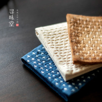 Japanese hand sewing three folded tea towel|Handmade cotton Zen hand knitting cup cup cup cup cup cup cup cup cup cup cup cup spare tea course spare