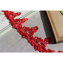 Red retro Eurostyle water soluble polyester light hollowed lace lace external single fine diy hand cheongsam gown accessories