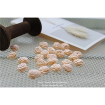 Exterior single orange pink delicate pentagonal rose handmade DIY silk with satin floral gown hair dressing accessories