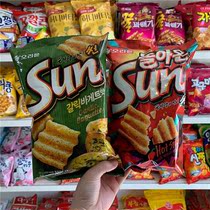 South Korea imported good friends SUN80G Sun corn wave pot spicy garlic casual puffed snacks