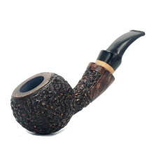 Imported HEATHER WOOD PIPELIN handmade old-fashioned mens SOLID wood large PIPE SMOKING V sharp weapon ultra-thick bucket wall