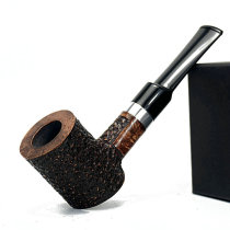 Hammer pipe Imported heather wood root handmade old-fashioned straight tobacco bucket PORTABLE solid WOOD 9MM filter cigarette holder