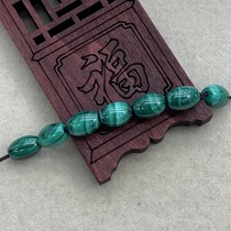 Qiaoyi jewelry 7360 natural raw ore malachite Passepartout DIY loose beads Rice beads Barrel beads accessories 6*8mm