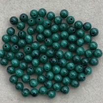 Qiaoyi jewelry 7296 natural ore malachite round beads single beads DIY loose beads jewelry accessories 4mm