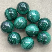 Qiaoyi jewelry 9158 natural ore malachite round beads single beads DIY loose beads Multi-treasure string with beads about 20mm