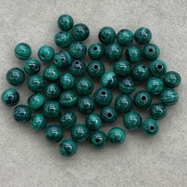 Qiaoyi jewelry 7299 natural malachite ore malachite round beads DIY loose beads Peizhu single beads 5mm