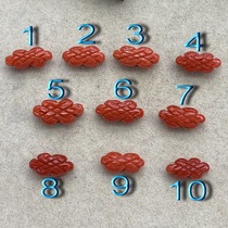 Qiaoyi jewelry Natural organic gemstone Hand carved China knot link knot through sky hole DIY back cloud accessories