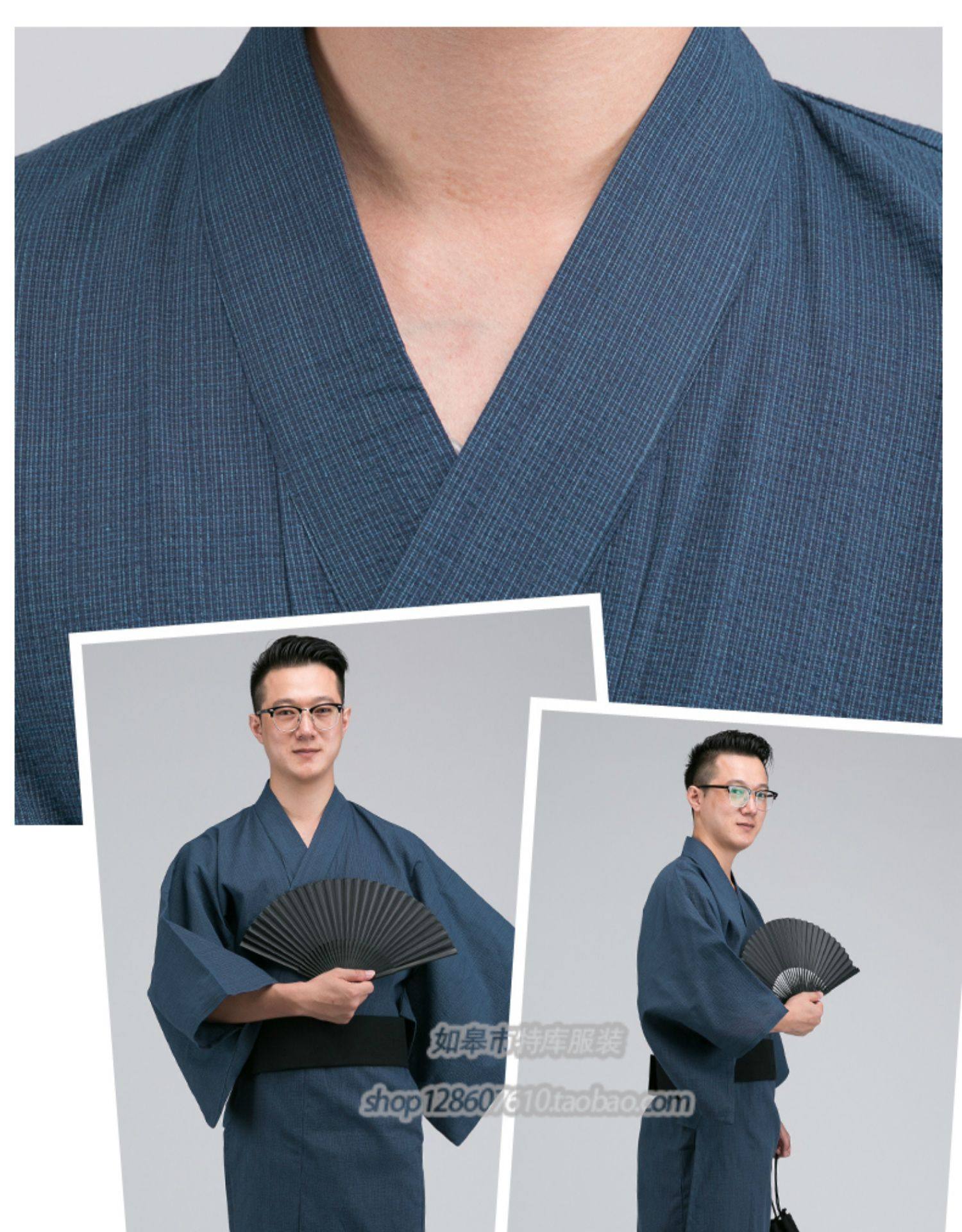 日式传统和服薄款浴衣和风日本浴袍长款家居简约写真服装花火大会