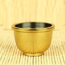 Light body inner tank pure copper tea cup Buddha Hall home for Buddha to recruit money tribute wine cup Guanyin wealth god for Cup copper holy water Cup
