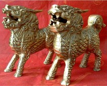 Pure copper unicorn ornaments small fortune Unicorn promotion officer sent Zi Wang Jia Yun home Feng Shui ornaments 3 5-inch unicorn