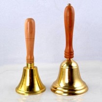 Buddha thickened large wooden handle hand-cranked copper bell Clang School activities Christmas Hand-cranked Copper bell Christmas gift