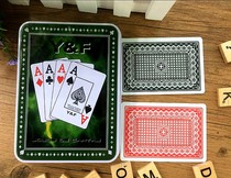 Creative plastic playing cards waterproof washable plastic playing cards adult set double iron box playing cards