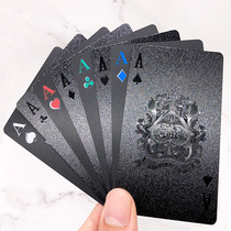 Creative gold playing cards black plastic playing cards Texas poker custom black cards