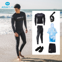 AquaPlay diving suit male novice snorkeling 6 sets of sun protection quick-drying cloak sunscreen surf suit diving socks