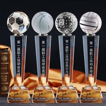 Basketball Football Volleyball Golf Billiards Crystal Trophy Cheap Crystal Trophy