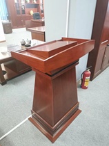 Paint Solid Wood Podium Lectern Lectern Table table Chair Taihu Peach Wood Office Furniture Teacher Front Desk