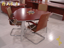 Triangle Talks Table Meeting Table Meeting Desk Paint Solid Wood Walnut Wood Office Furniture Desk Moving Bars