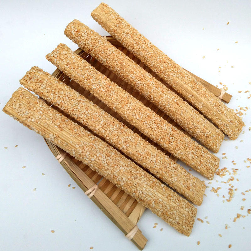 农家传统芝麻糖 祭灶糖纯手工芝麻棒 棍麦芽糖500克散称1斤包邮