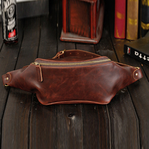 2022 new leather pocket leisure small pocket small chest bag trendy men outdoor small bag Korean men's pocket men