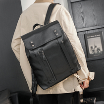 Light Business Mens Double Shoulder Backpack New Male Lady Han Version Cortical Double Shoulder Bag Casual Outdoor Travel Backpack