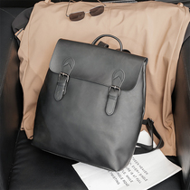 2021 Youth Mens Bag Fashion Backpack Personality Flip Shoulder Bag Schoolbag Street Leather Tide Men Computer Backbag