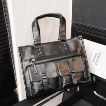 Light Business Mens horizontal briefcase file bag leisure travel Hand bag 2021 New file bag