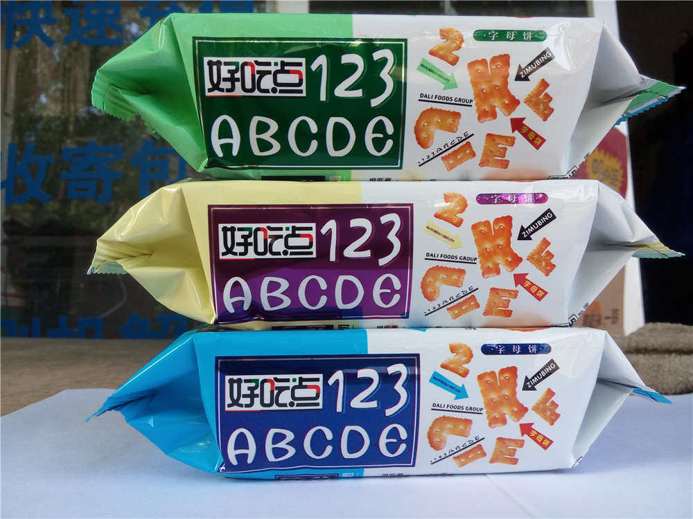 达利园好吃点字母饼115g 普通型韧性饼干 个别碎