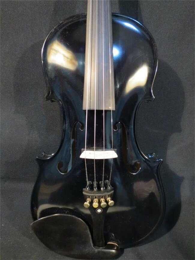 畅想乐器电子黑色中提琴 演奏电声中提琴15寸 乌木配件