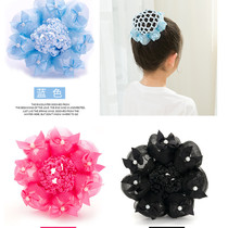 Childrens hair net bag Korean lace dance ball head Net Set children flower hair net ballet net bag