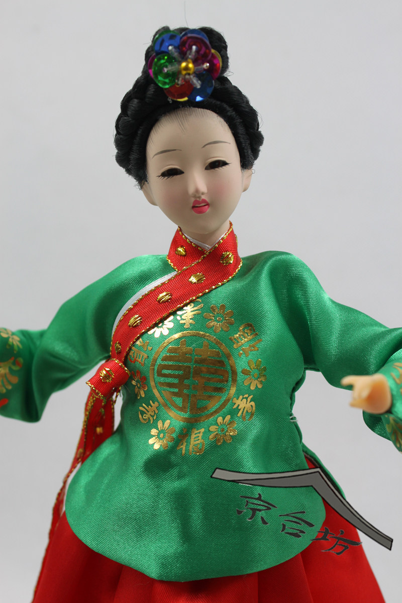 韩国人像人形15 古装剧拍戏绢人 美女人形 桌面装饰 海外工艺品