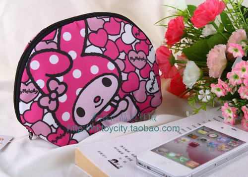 Косметичка 港版正品hello kitty melody卡通彩图太空棉化妆包零钱包收纳包 Sanrio