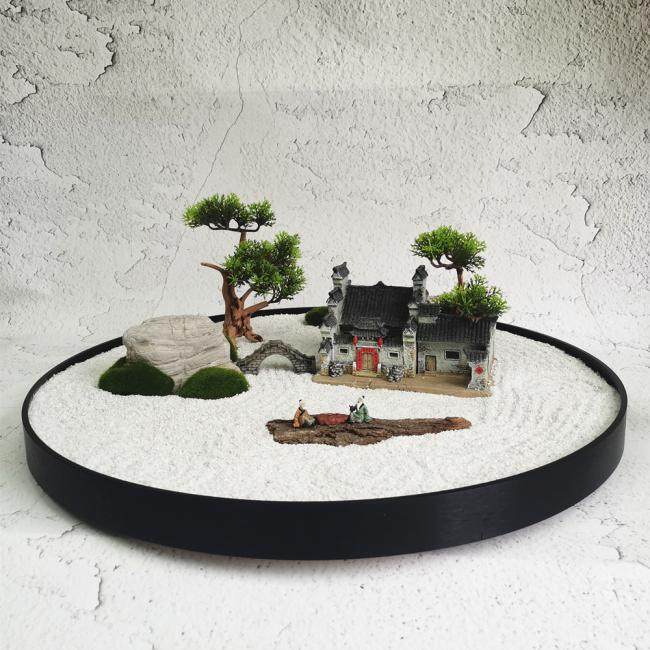 宴会餐桌圆盘 会议桌中间摆盘 枯山水沙盘 包房餐桌宴会摆台底座