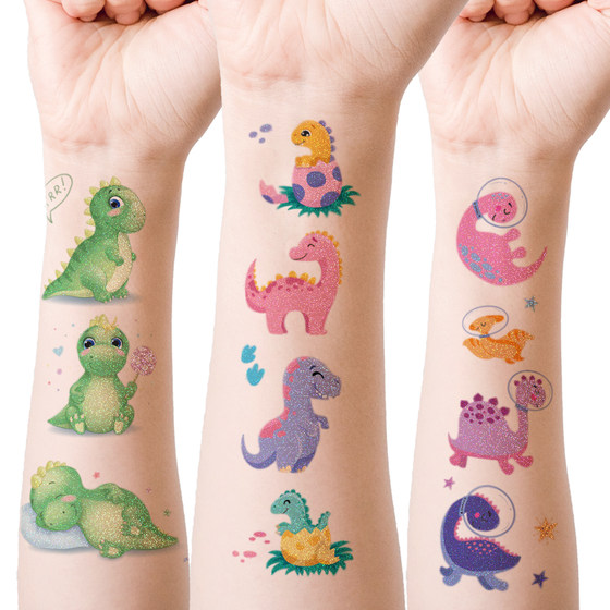 Flash powder dinosaur tattoo sticker cute cartoon children's festival gift reward personality boy, girl, cactus
Flash powder dinosaur tattoo sticker cute cartoon children's festival gift reward personality boy, girl, cactus
