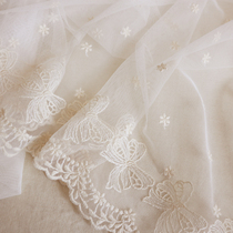 South Korea imported embroidery lace mesh decorative accessories Waltz baby clothes accessories handmade 50cm wide white