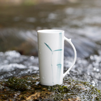 Landscape room Mei Lan bamboo chrysanthemum four gentleman hand painted cup Jingdezhen ceramic mug Office large capacity household