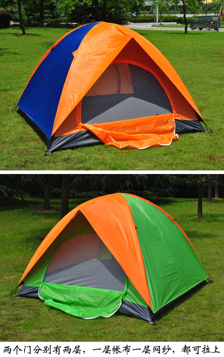 批发盛源户外双人帐篷 双人双层露营野营帐篷 防风防紫外线sy006