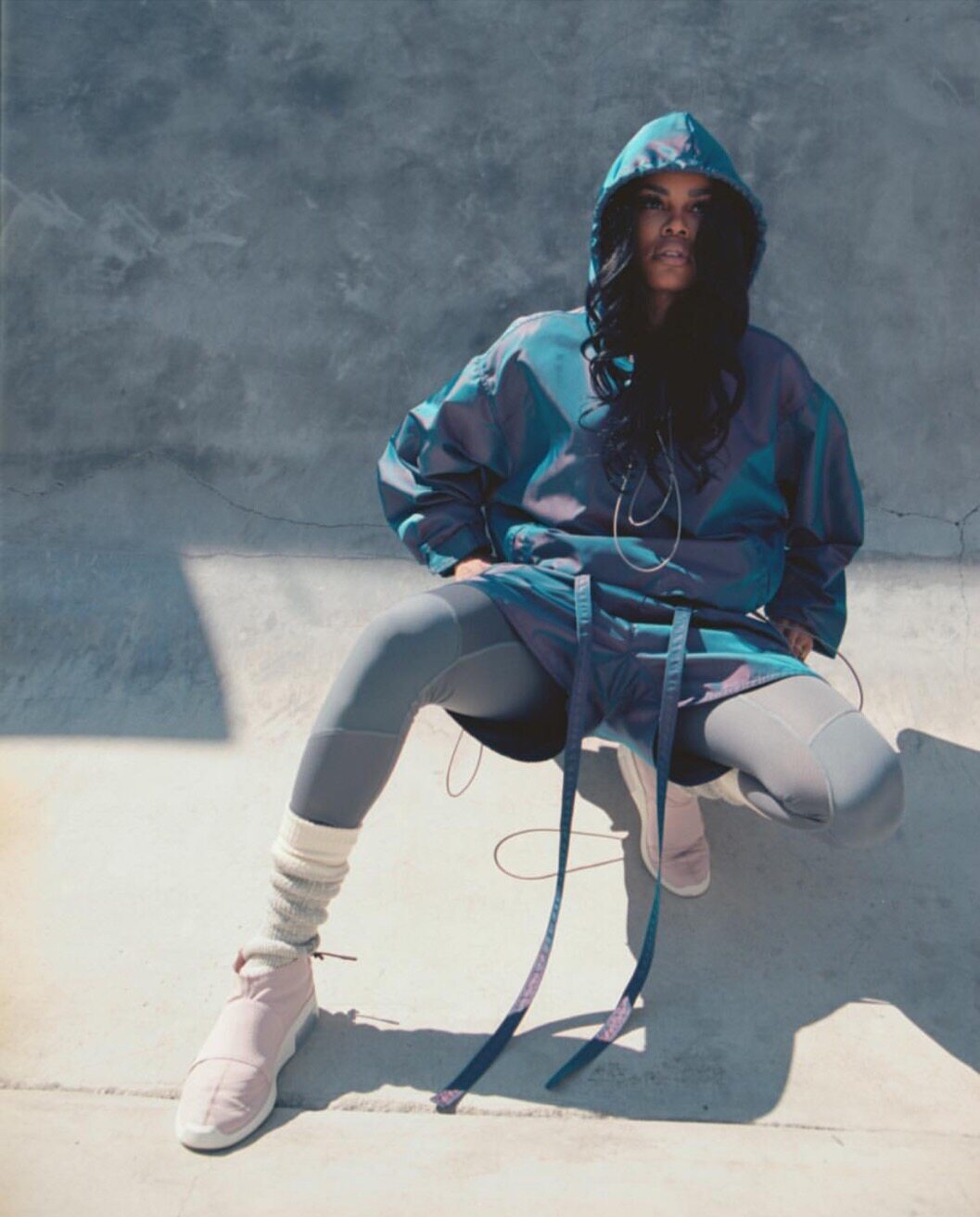 一代神裤fearofgod经典第六季高街飘带幻彩炫彩镭射fog短裤