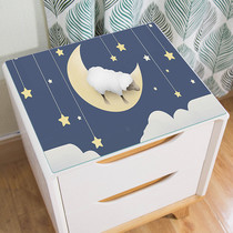 Cute cartoon bedside table cloth dustproof Waterproof PVC household European style bedroom TV cabinet tablecloth mat