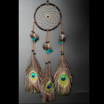 dream catcher Indian peacock hair dream catcher transporter Evil spirits successor handmade pendant gift