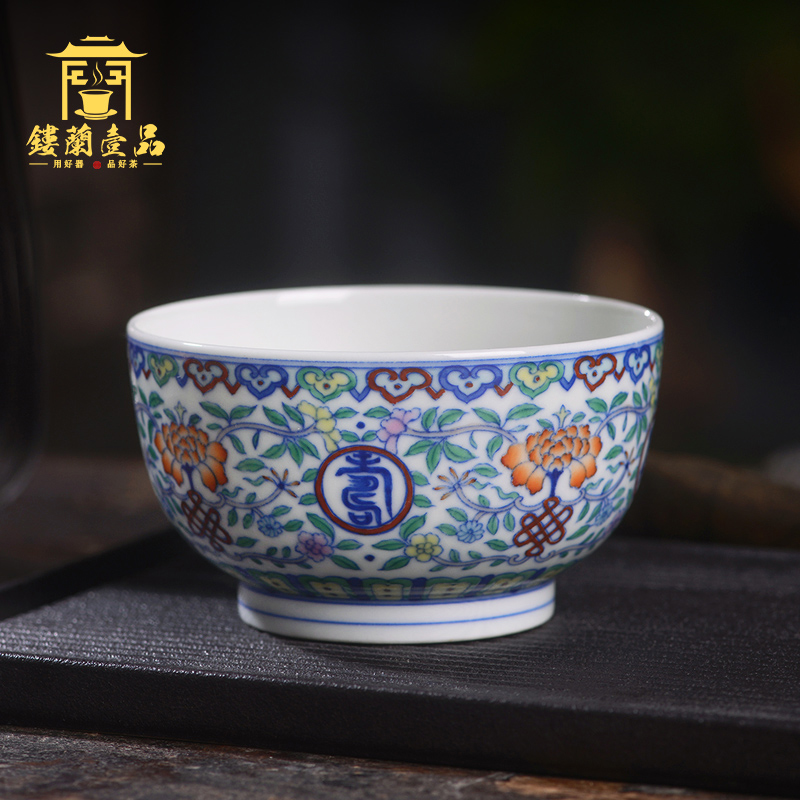 Arborist kernel color bucket stays in the master cup of jingdezhen ceramic hand - made all single CPU kung fu tea tea cup