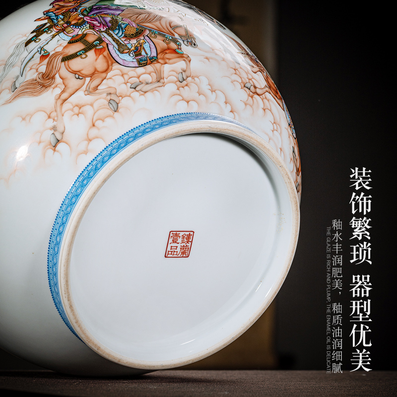 Jingdezhen ceramics hand - made all three British lyu3 bu4 cover tea pot Chinese style household adornment handicraft furnishing articles