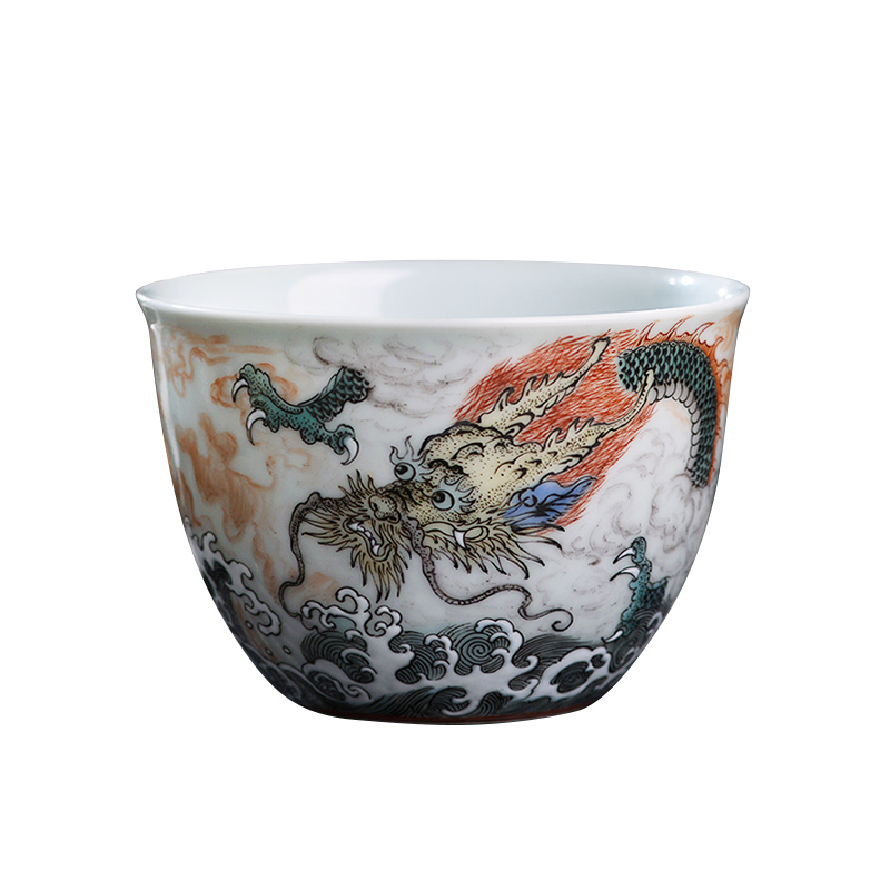 Jingdezhen ceramics all hand - made GuCaiYun sea dragon master cup tea cup personal single cup tea cups