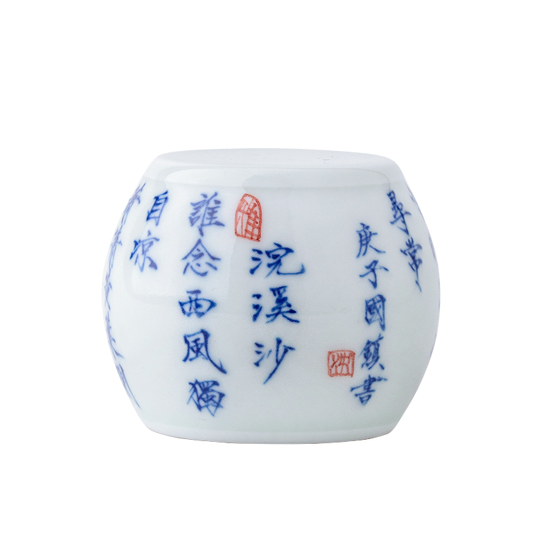 Jingdezhen ceramic cover set all hand - made porcelain USES GaiWanCha cover whole hand collectables - autograph paperweight tea accessories