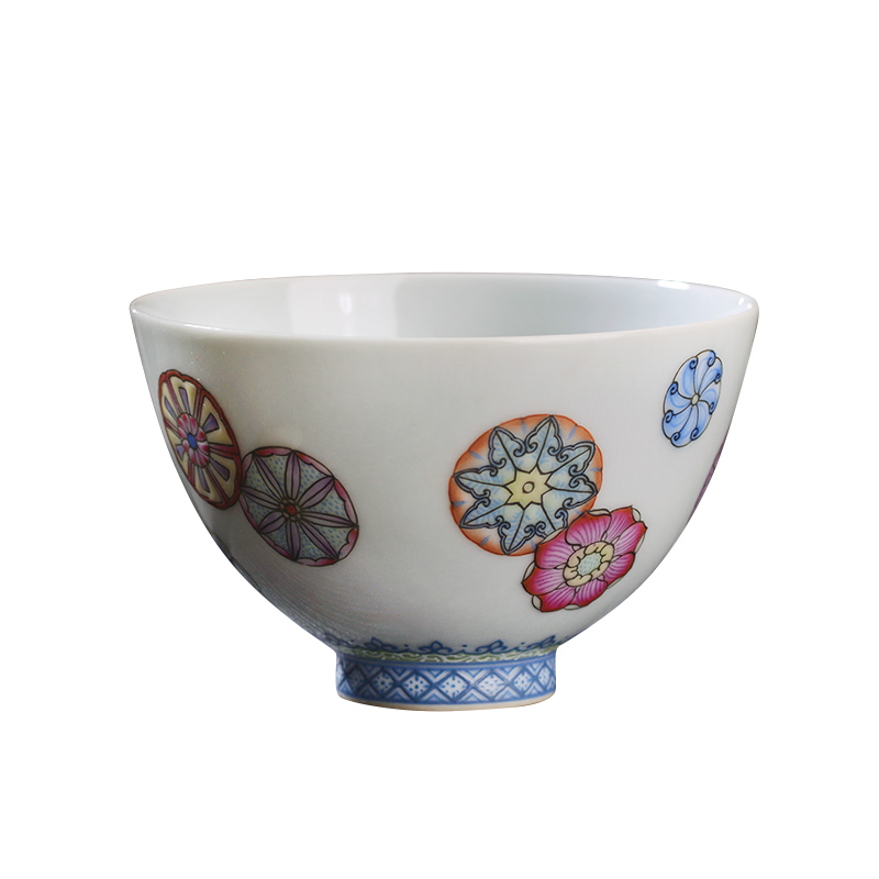 Jingdezhen ceramic all hand - made pastel ball take master cup kunfu tea, tea cup sample tea cup individual single CPU