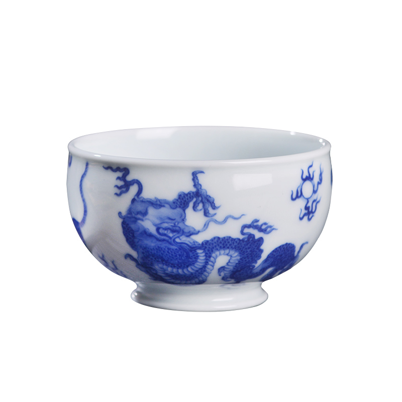 Home benevolence hand - made porcelain of jingdezhen ceramics five LingTu master of kung fu tea tea cup single cup of tea