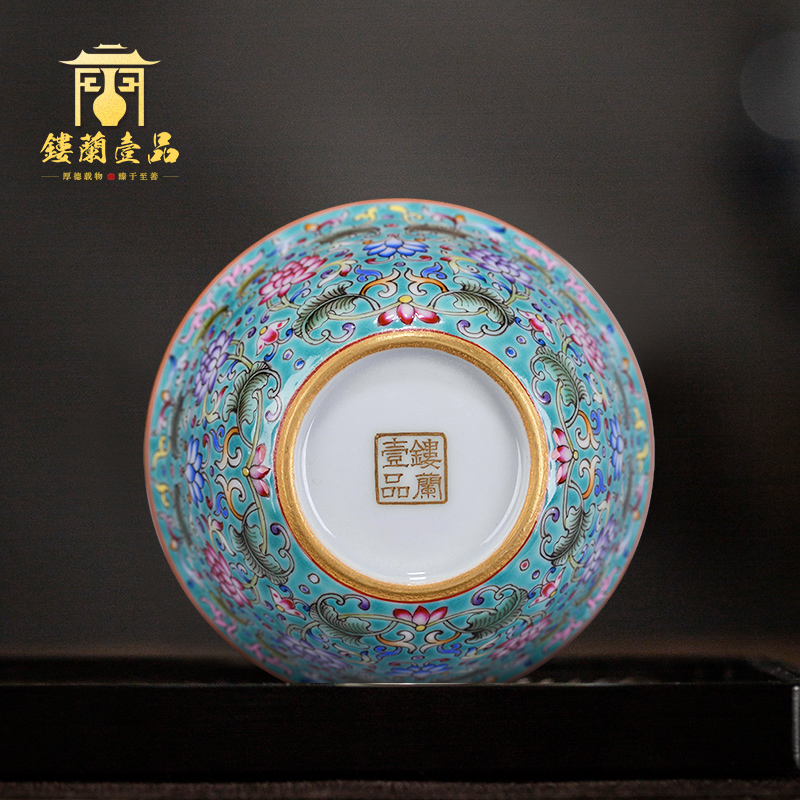 Jingdezhen ceramics all hand - made porcelain teacup inside the master cup single cup sample tea cup kung fu tea set porcelain cups