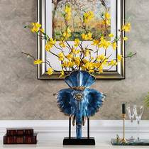 Large creative Nordic elephant vase decoration Living room flower arrangement Study TV cabinet entrance home wedding decoration
