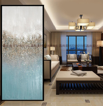 Modern Minimalist Art Glass Decoration Screen Partition Double-sided Effect Starter Genguan Dry Wet Zone Romantic Starry Sky